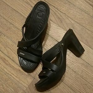4" Heeled Crocs NWOT